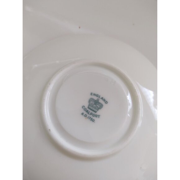 Vintage Coalport Bone China Demitasse Cups & Saucers Sets One Green/One Yellow - Picture 10 of 16